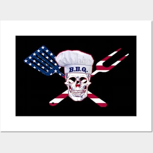 bbq pirate style with an American twist Posters and Art